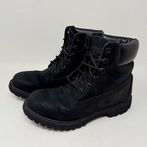 Timberland Women's 6" Boot Black Leather Nubuck PrimaLoft 200g Insulated Size 7M